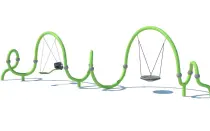 Twist Combination Multiplayer Swing For Outdoor Playground