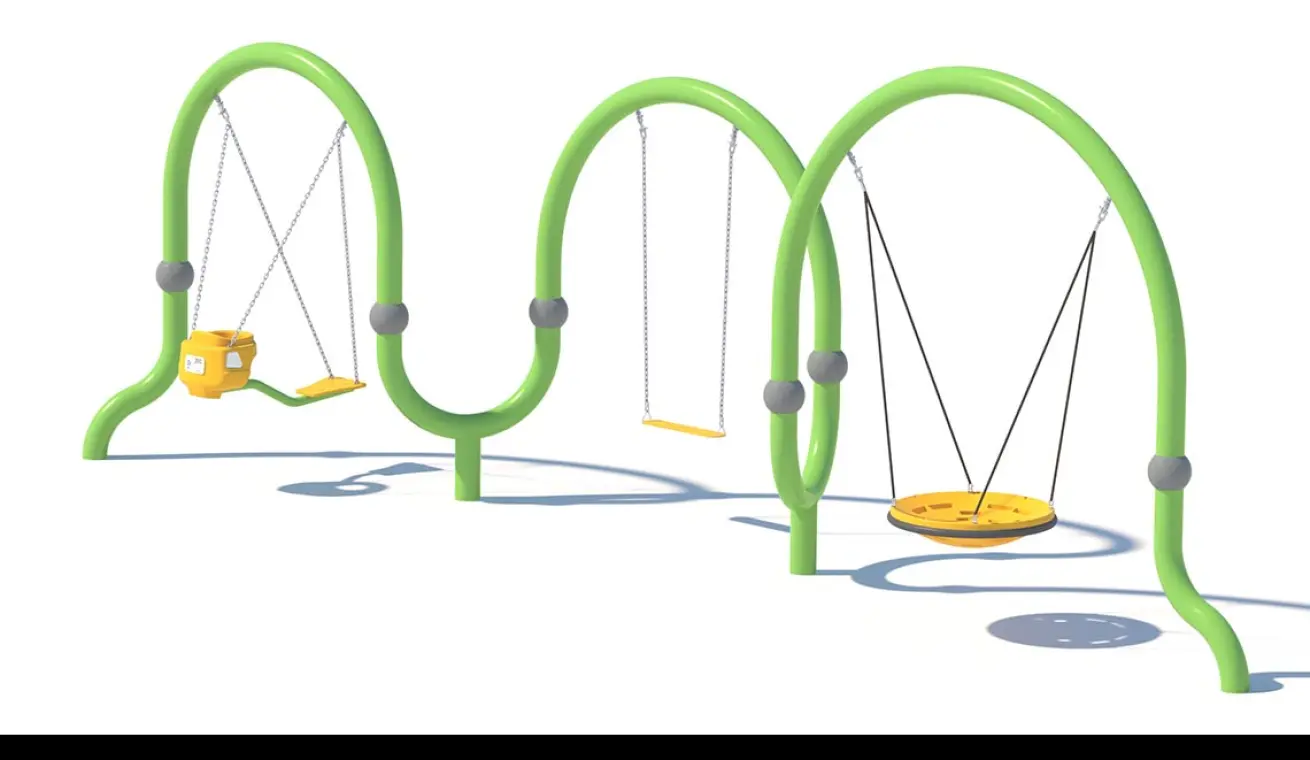 Combination Multiplayer Swing For Outdoor Playground
