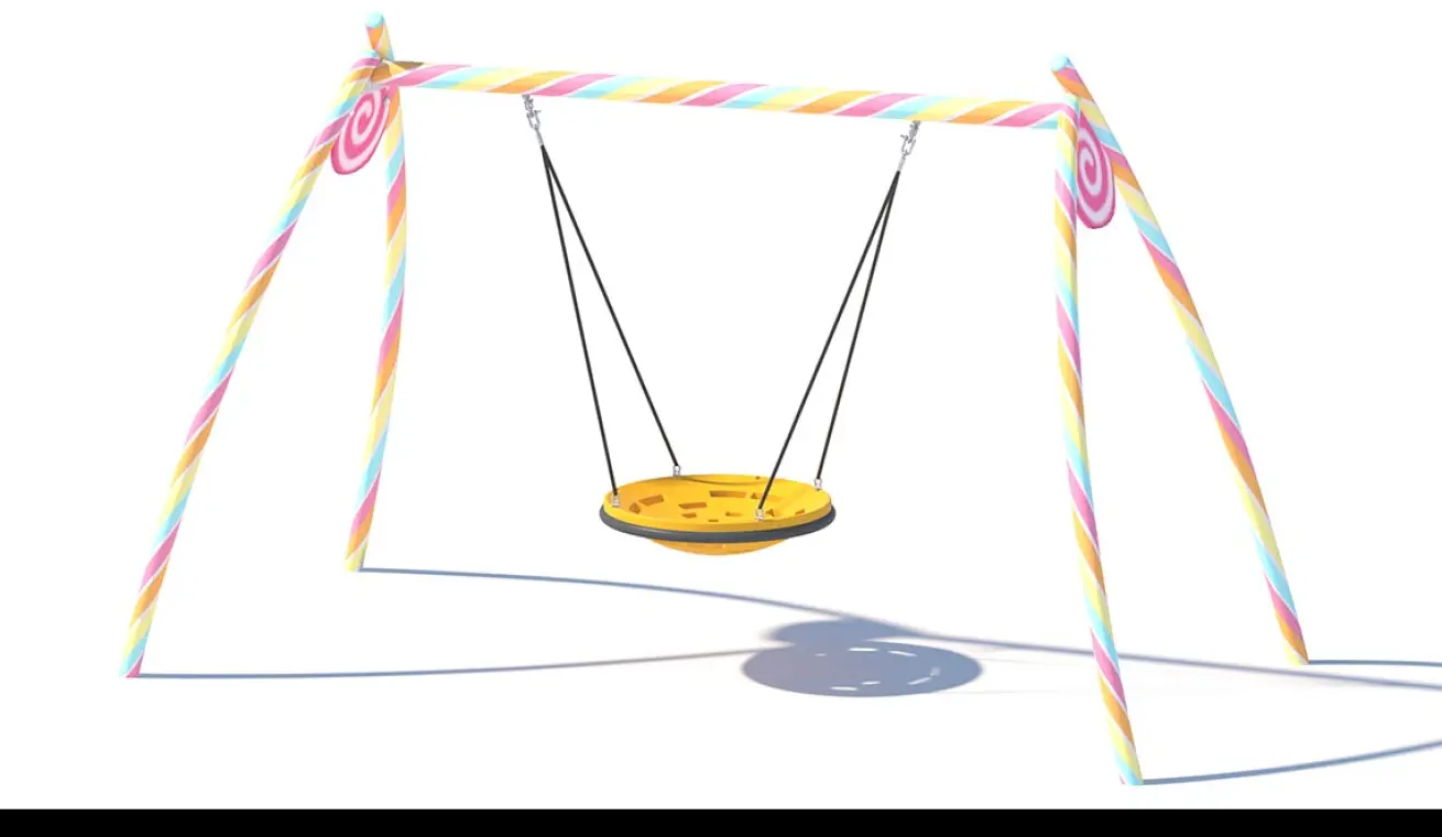 Two People Candy Swing For Outdoor Playground