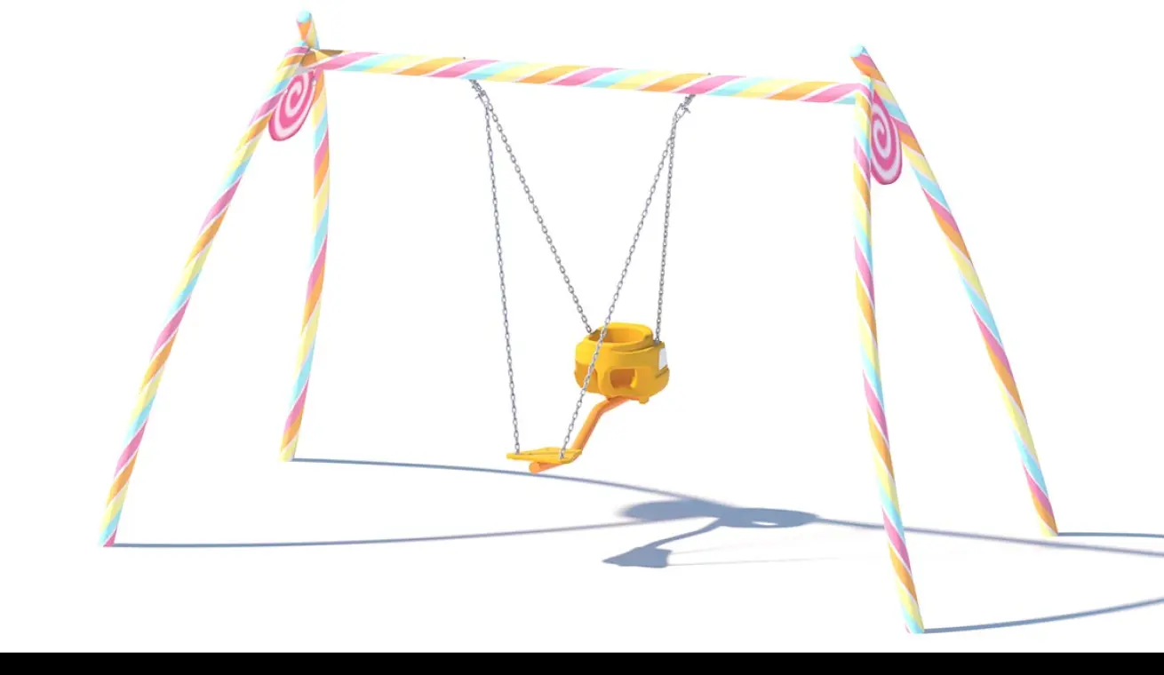 Two People Candy Swing For Outdoor Playground
