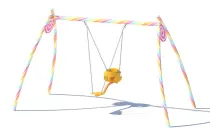 Two People Candy Swing For Outdoor Playground