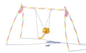 Two People Candy Swing For Outdoor Playground