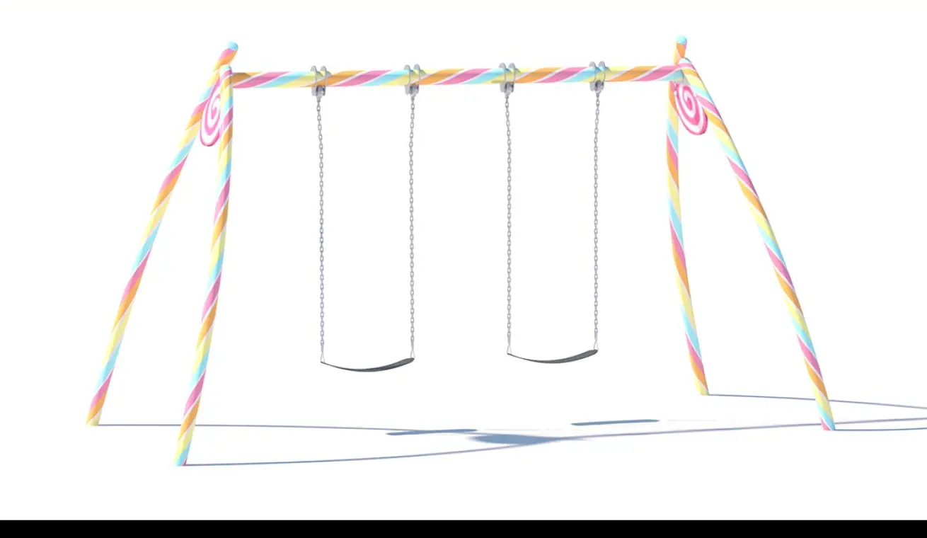 Two People Candy Swing For Outdoor Playground