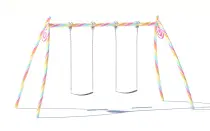 Two People Candy Swing For Outdoor Playground
