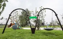 Double Arch Two People Swing For Outdoor Playground
