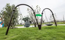 Double Arch Two People Swing For Outdoor Playground