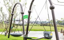 Double Arch Two People Swing For Outdoor Playground