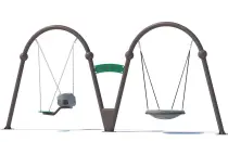 Double Arch Two People Swing For Outdoor Playground