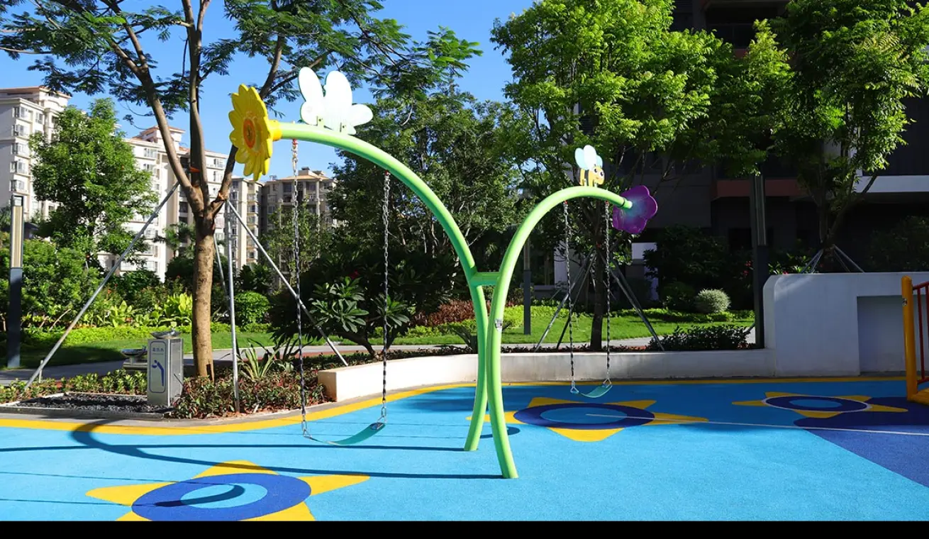 Two People Flower Swing For Outdoor Playground