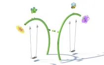 Two People Flower Swing For Outdoor Playground