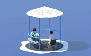 Turntable Inclusive Carousels Playground With Cover