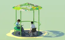 Turntable Inclusive Carousels Playground With Cover