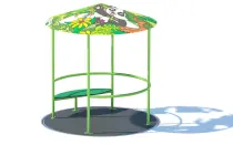 Turntable Inclusive Carousels Playground With Cover
