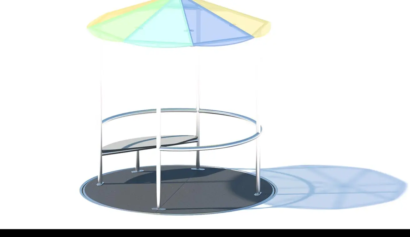 Turntable Inclusive Carousels Playground With Cover