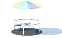 Turntable Inclusive Carousels Playground With Cover
