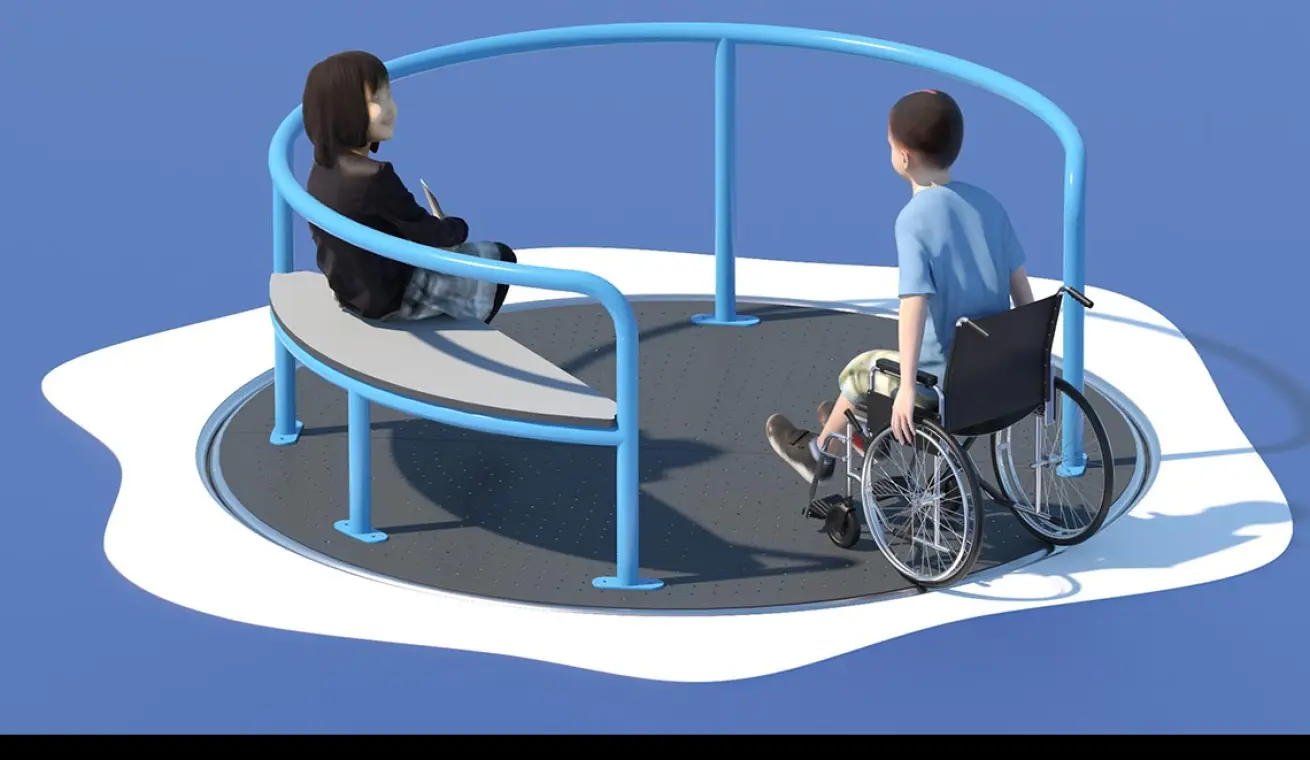 Turntable Inclusive Carousels Outdoor Playground