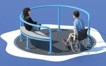 Turntable Inclusive Carousels Outdoor Playground