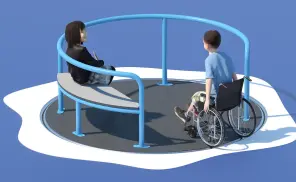 Turntable Inclusive Carousels Outdoor Playground