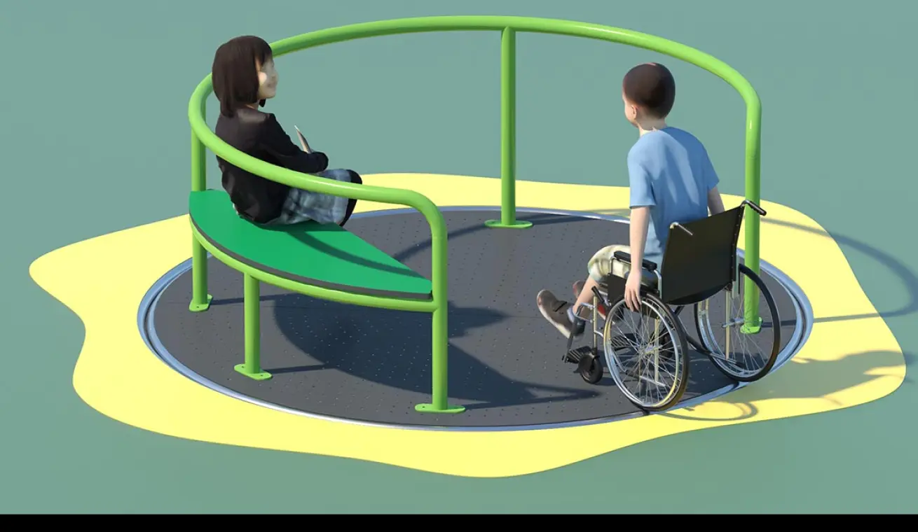 Turntable Inclusive Carousels Outdoor Playground