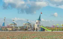 Inclusive Friendly Playground With Castle Theme