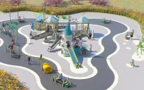 Inclusive Friendly Playground With Castle Theme
