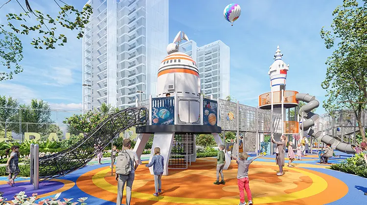 Custom Outdoor Amusement Park Equipment|Project Showcase: Xiangyang No. 1 Academy