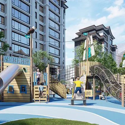 Cowboy Playground Facilities Case | 550㎡ Community All-Age Playground