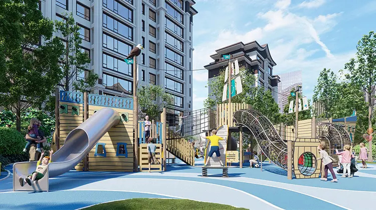 Cowboy Playground Facilities Case | 550㎡ Community All-Age Playground