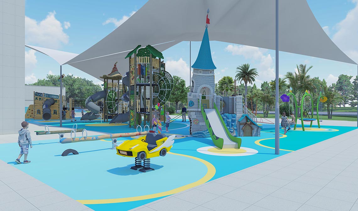 Adventure Castle Outdoor Playground with Musical Version