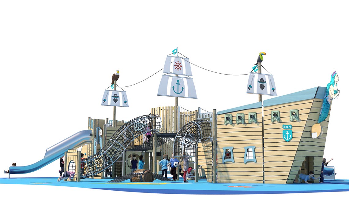 Pirate Ship Playground for Outdoor Parks