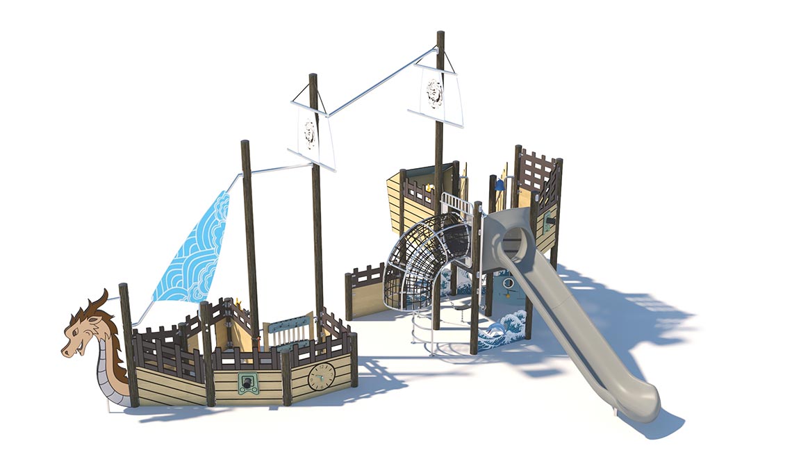 Custom Mini Pirate Ship Outdoor Playground
