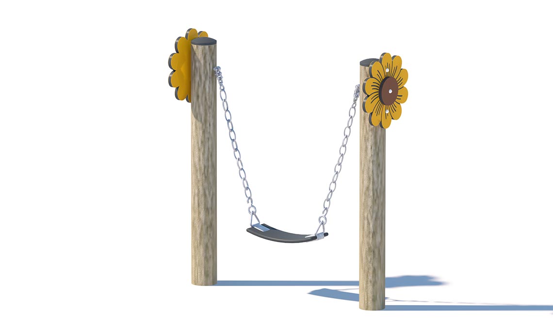 Sunflower Single Swing For Outdoor Playground