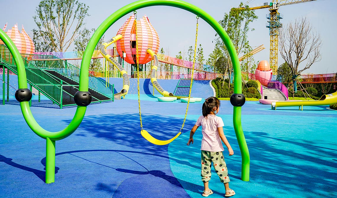 Twist Combination Multiplayer Swing For Outdoor Playground