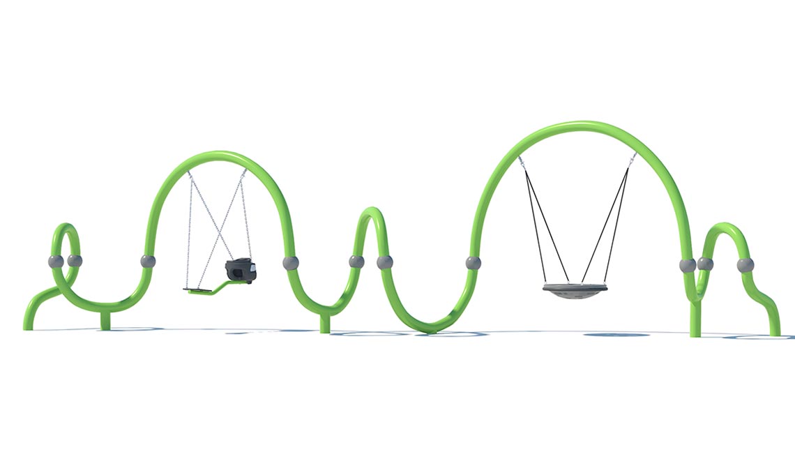 Twist Combination Multiplayer Swing For Outdoor Playground