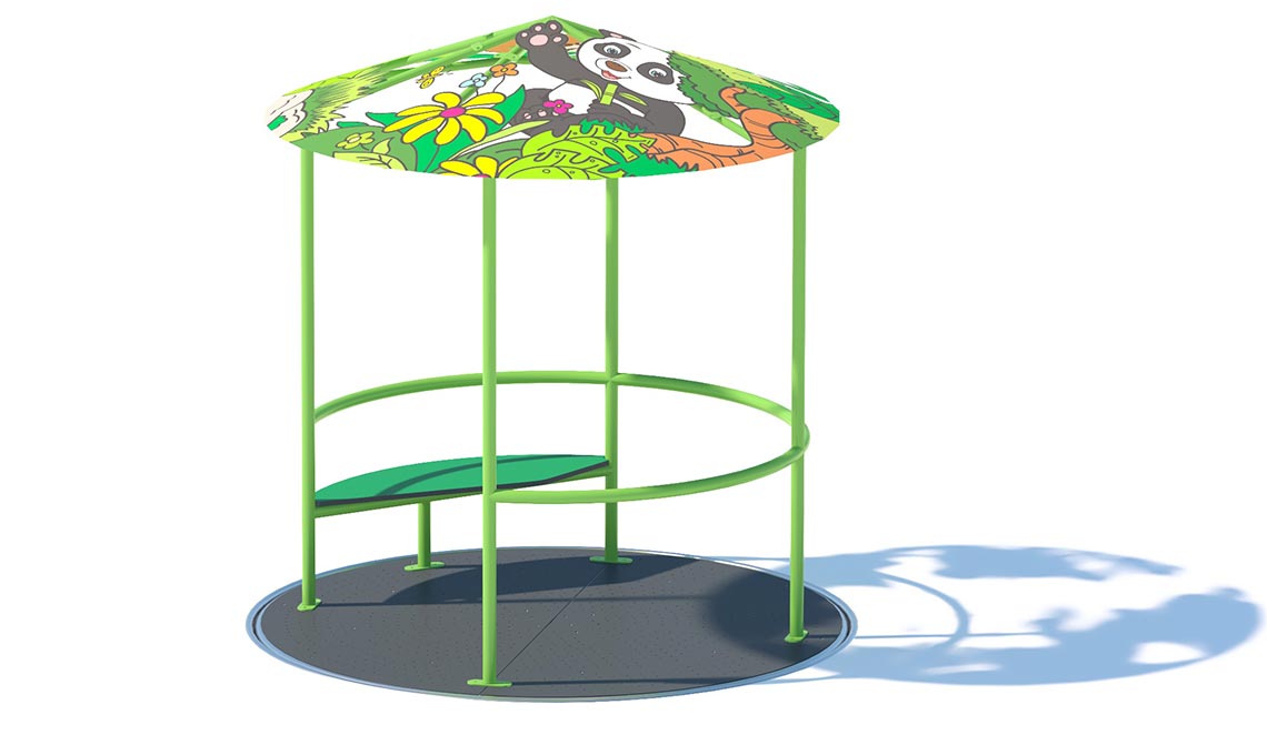 Turntable Inclusive Carousels Playground With Cover