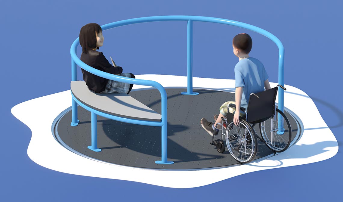 Turntable Inclusive Carousels Outdoor Playground