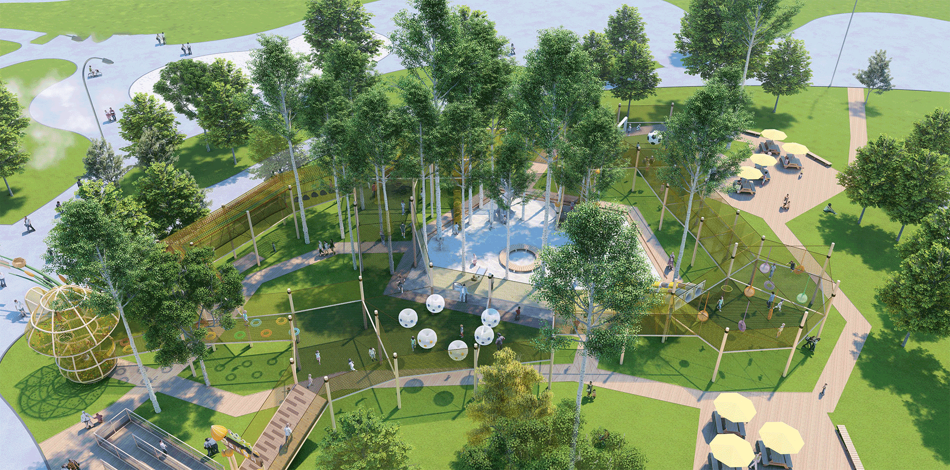 Rope Net Theme Park Playground