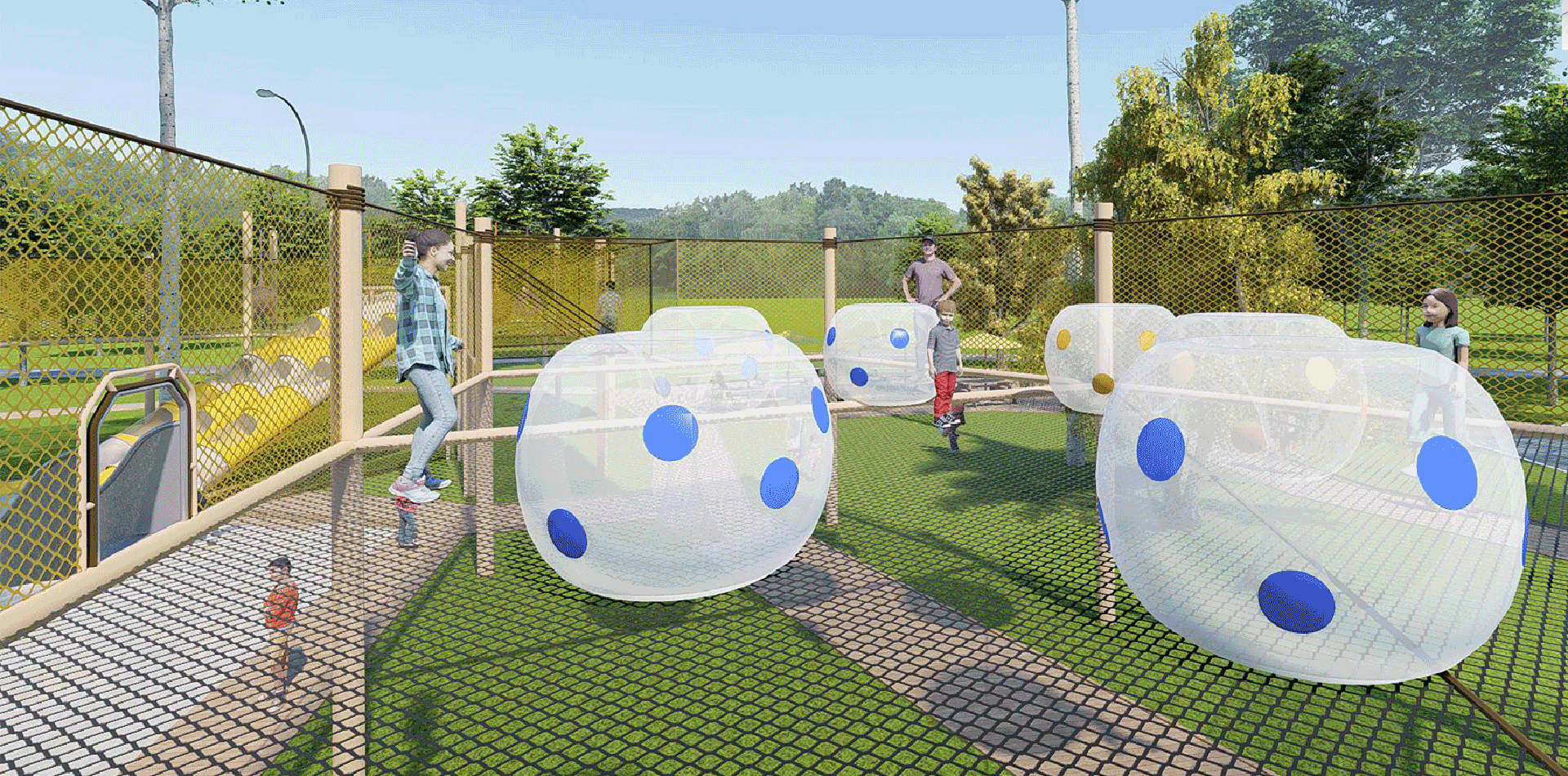 Rope Net Theme Park Playground