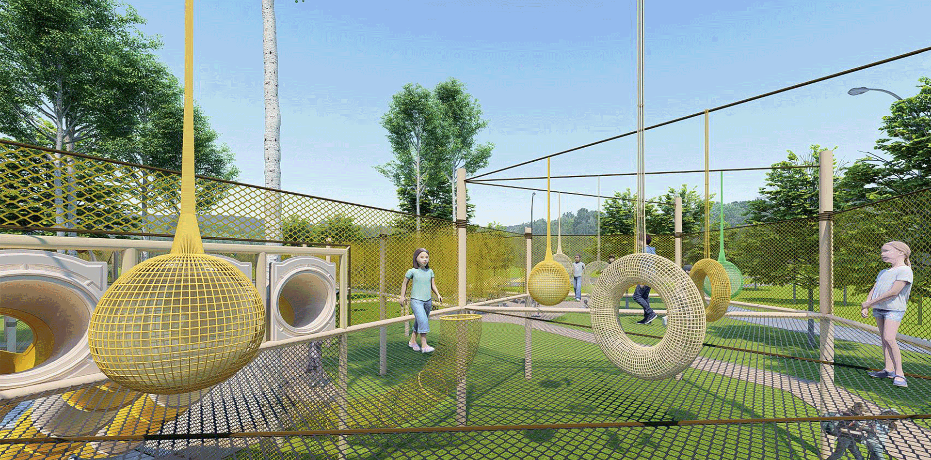 Rope Net Theme Park Playground 