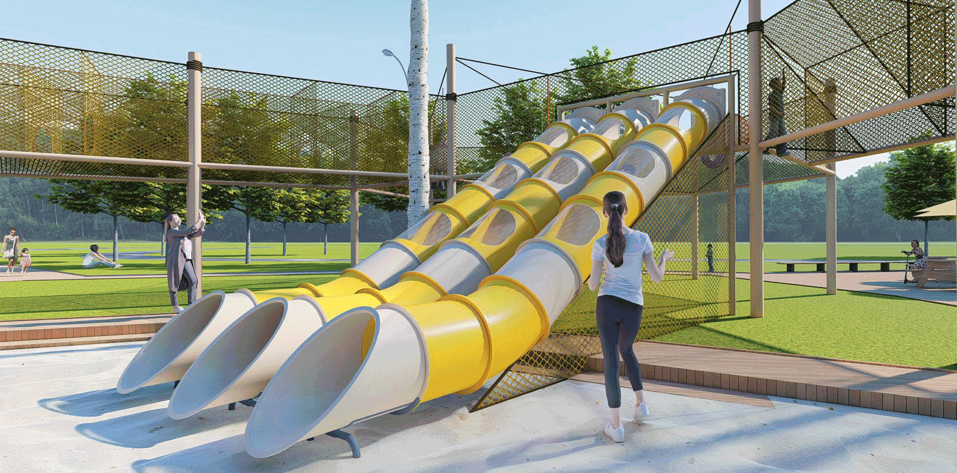 Rope Net Theme Park Playground
