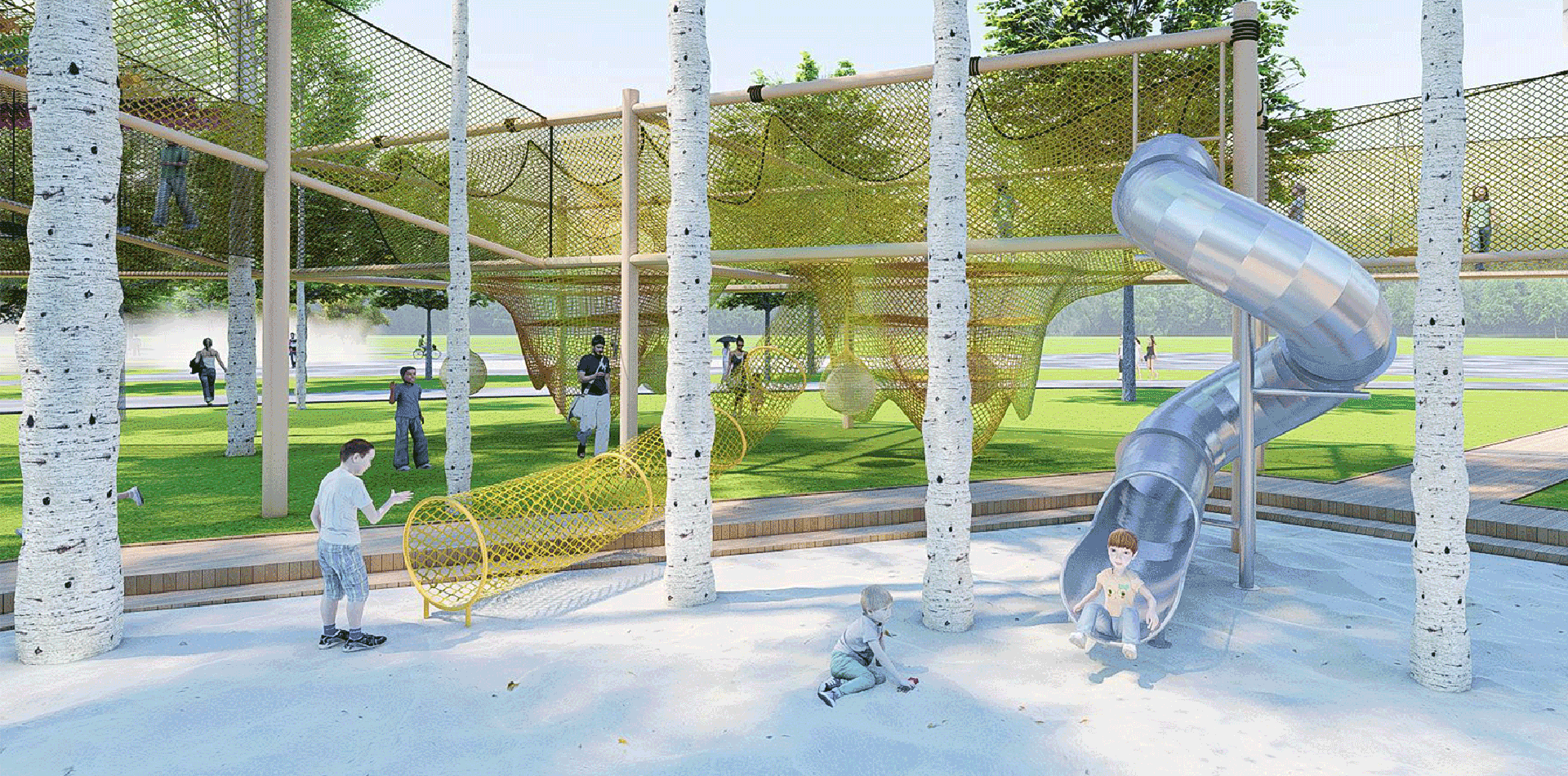 Rope Net Theme Park Playground
