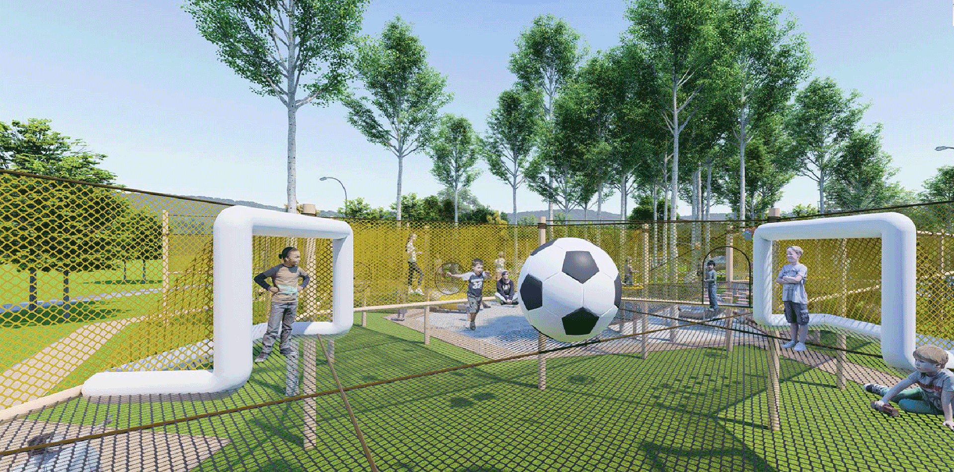 Rope Net Theme Park Playground