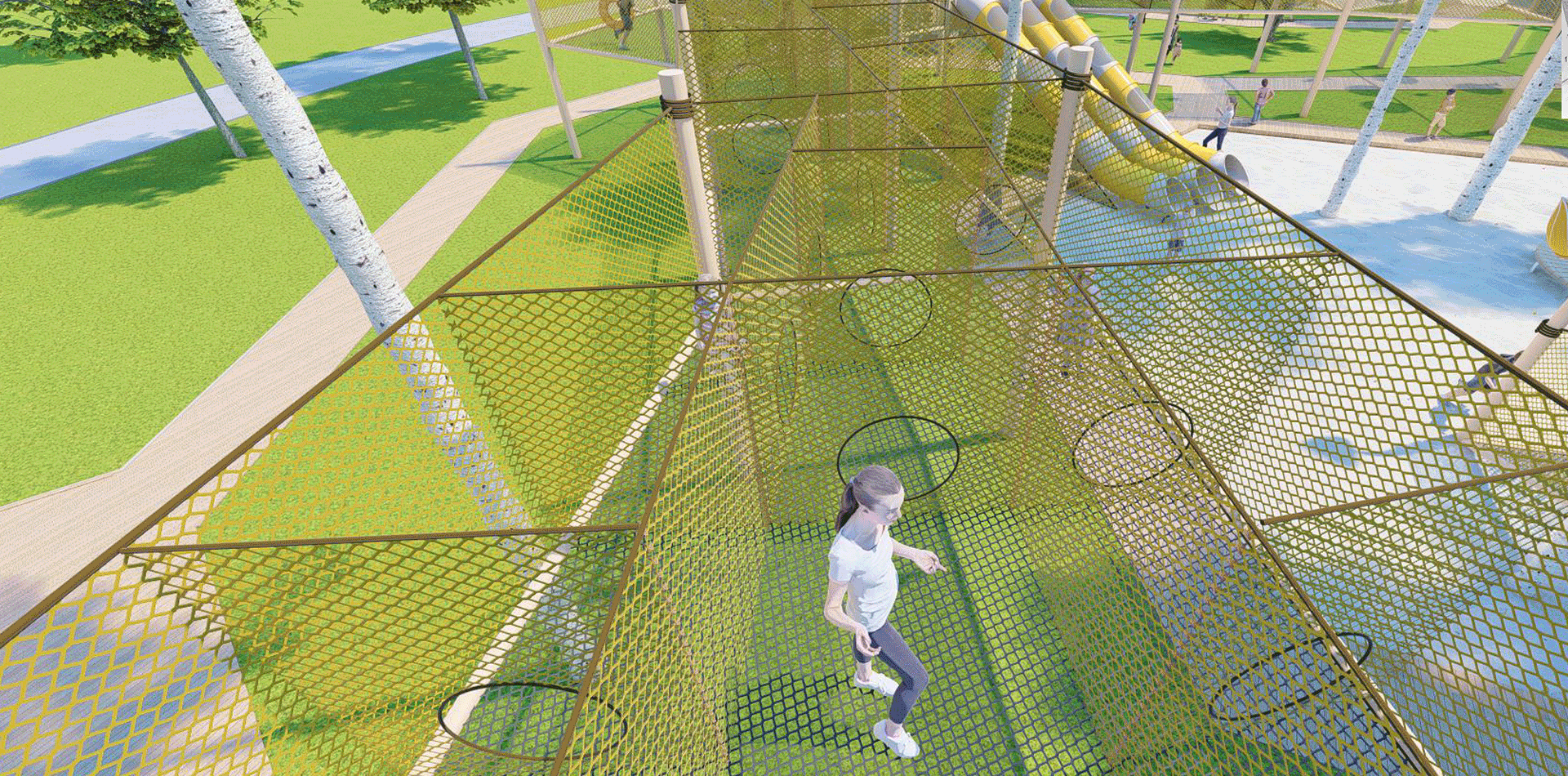 Rope Net Theme Park Playground