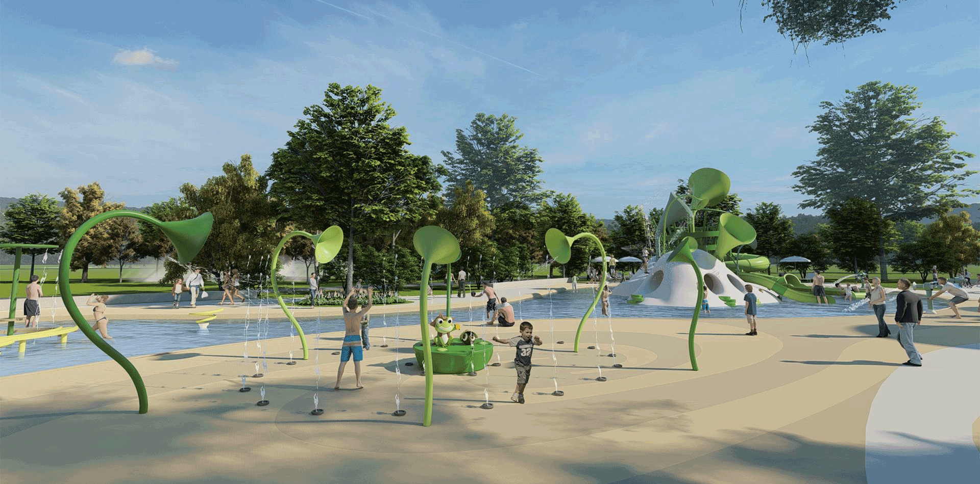 Frogpond Theme Outdoor Playground