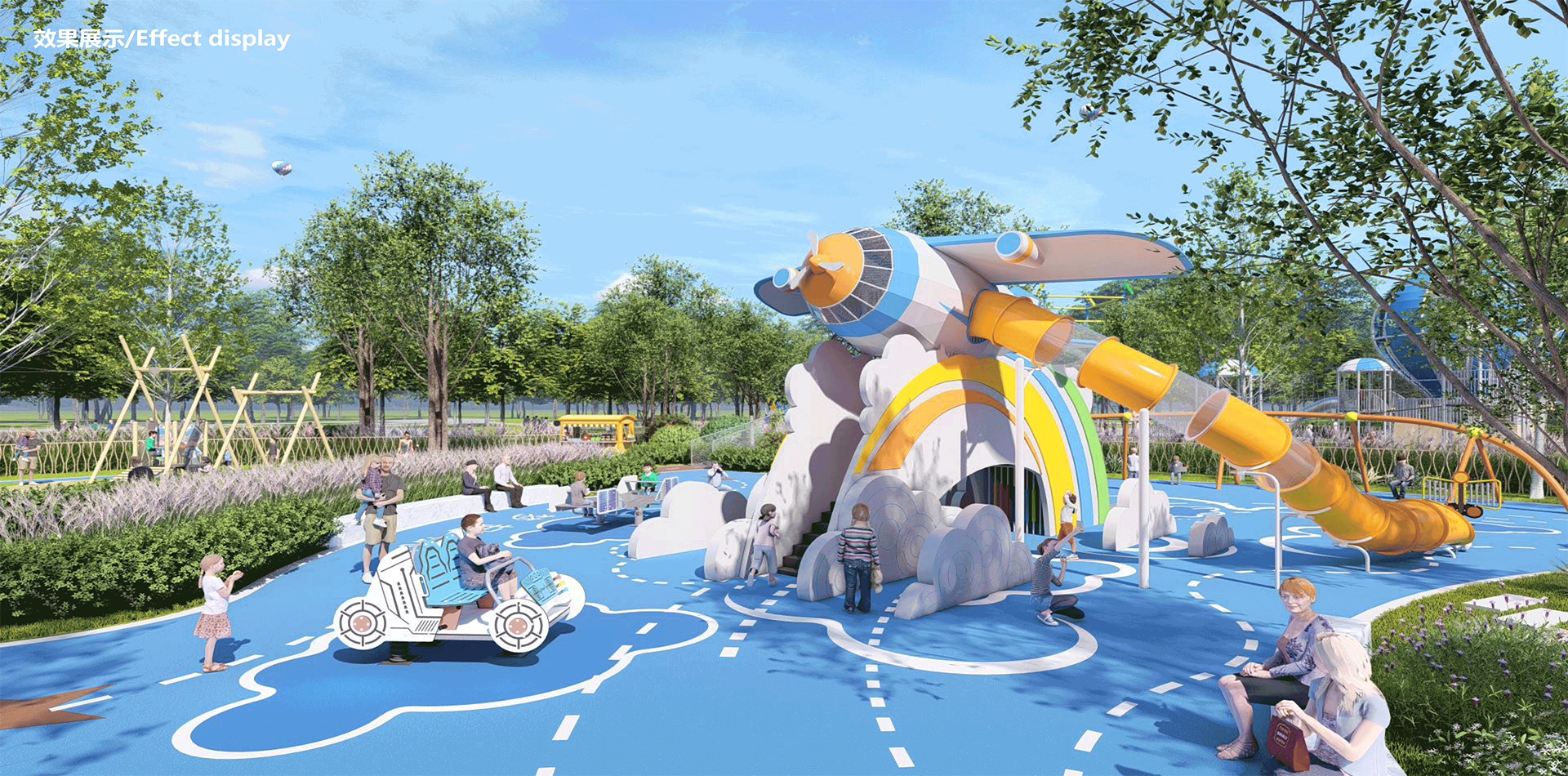 General Aviation Themed Park Playground in Gansu, China